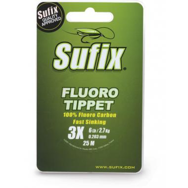 Леска Sufix Fluoro Tippet прозрачная 25м 0.295мм 4,5кг