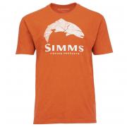 SIMMS Футболка Wood Trout Fill T-Shirt #Adobe Heather
