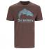 SIMMS Футболка Wood Trout Fill T-Shirt #Brown Heather